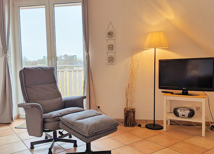 direkter Blick auf große Wiesen