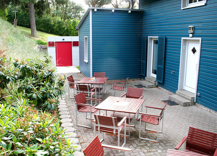 Terrasse auf der Südseite des Hauses