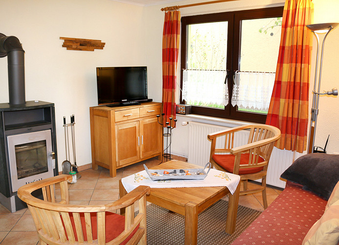 Wohnzimmer mit Kaminofen