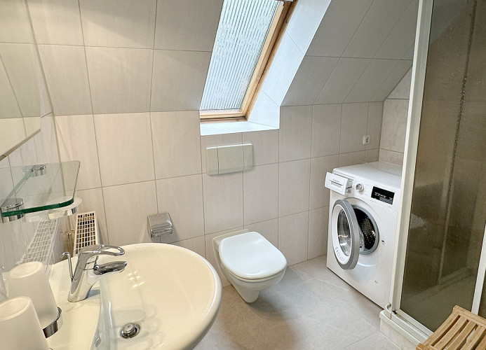 mit Fenster, Waschmaschine, WC, Dusche