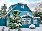 Ansicht Katharinas Ferienhaus im Schnee