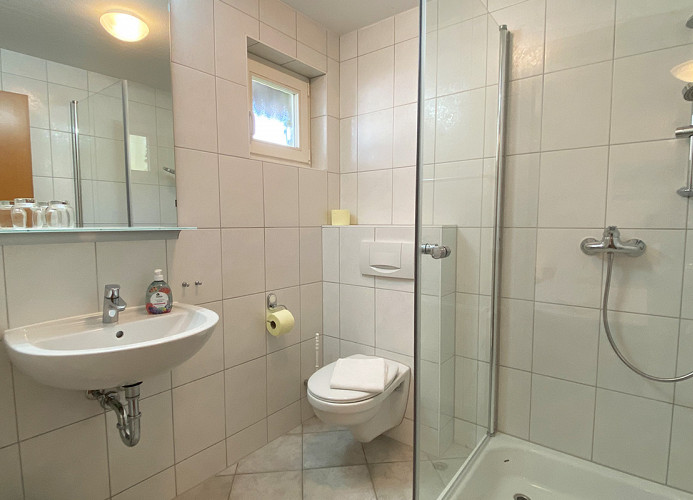 Bad mit Dusche und WC