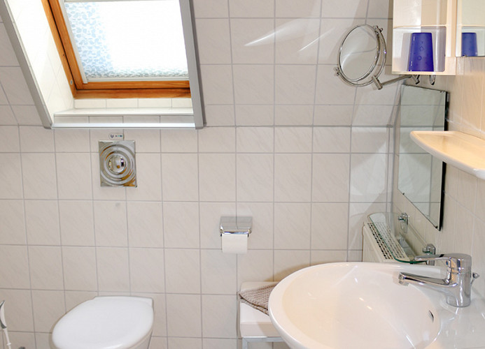 zweites Bad im oberen Bereich mit Dusche und WC
