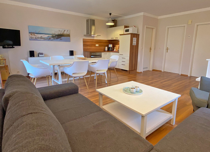 kombinierter Wohn- und Küchenbereich